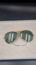 Vintage Ray-Ban Bausch & Lomb Aviator Sunglasses Gold Frame Green Lenses picture