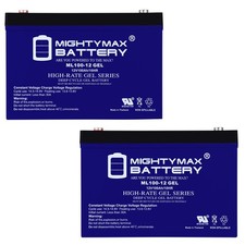 Mighty Max 12V 100AH GEL Battery Compatible with NPP NPG12-100Ah - 2 Pack picture