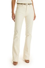 Aria Coated Flare Jean Vanilla  Classic and Petite  THE NOLI SHOP picture
