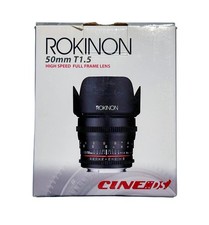 ROKINON CINE DS 50MM T1.5 FULL FRAME LENS — NIKON F MOUNT  + ND4 filter picture