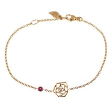 Piaget K18PG Diamond Pink Sapphire Bracelet Rose - Auth  from Japan picture