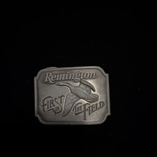 Vintage 1980 Sid Bells REMINGTON First In The Field Belt Buckle Canada Goose picture