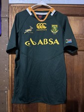 Canterbury South Africa Rugby Jersey ABSA Green Springboks Shirt Size Medium NWT picture