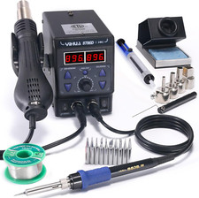 2 in 1 Hot Air Rework and Soldering Iron Station with °F /°C, Cool/Hot Air Conve picture