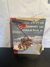 VINTAGE 1946 THE PICTURE HISTORY OF WORLD WAR II HARDCOVER XL BOOK picture