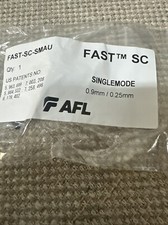 100 AFL FAST CONNECT FAST-SC-SMAU SINGLE MODE CONNECTOR 0.9MM / 0.25MM Qty 100 picture