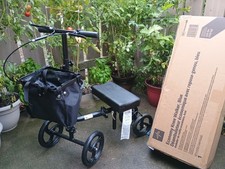 Medline Knee Scooter Walker 350 LBS Capacity, Economy, Black picture