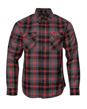 DIXXON x Holley EFI Limited Edition Flannel Men's Gray Red Black Plaid picture