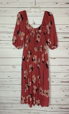 Easel Anthropologie Women’s S Small Floral 3/4 Sleeve Boho Long Maxi Cute Dress picture