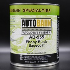 Autobahn Ebony Black Base Coat AB-955 Quart Size Auto Paint GM WA 8555 High Teck picture