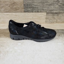 Mephisto Yael Womens Shoes Sz 6 Comfort Black Leather Lace Up Walking Sneakers picture