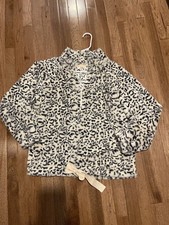 Women’s Anthropology POL Brand Leopard Cozy Pullover Size Small picture