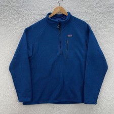 Patagonia Better Sweater Mens Large Blue 1/4 Zip Fleece Pullover Hiking Outdoors picture