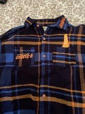 Cakeworthy Disney A Goofy Movie Bobby Plaid Flannel Shirt Blue X-Large Cheese-A picture