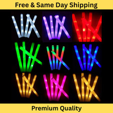 Bulk LED Foam Glow Sticks 50-1000 Multicolor Flashing Wedding Rave Party Lot picture