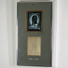 Antique 1805 Mourning Art Benjamin Rollins Salem NH Silhouette Folk Art Framed picture