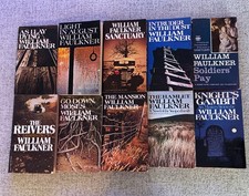 William Faulkner Lot Of 10 Vintage Books The Hamlet & Kings Gambit More picture