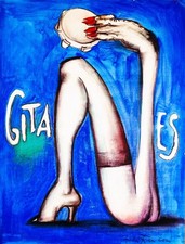 Gitanes André François 1990 Original French Poster  Michel Caza Print Serigraphy picture
