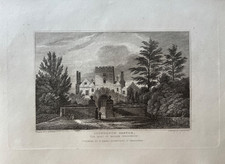 1830 Antique Print; Stourton Castle, nr Stourbridge, Staffordshire after Calvert picture