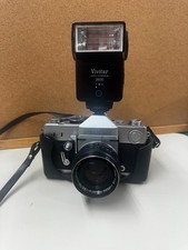 Vintage Petri FT 35mm SLR Film Camera w/ Petri 55mm f/1.8 Lens & Vivitar 2800 Fl picture