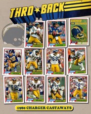 THROBACK custom Football 1980 San Diego Chargers 11-Card Set 1981 Topps Fouts picture