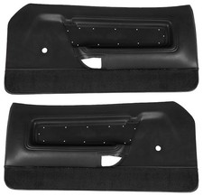 JEGS Deluxe Front Door Panels for 1971-1973 Ford Mustang [Vinyl, Black] picture