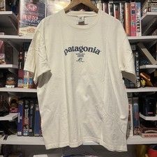 Vintage 1990s Patagonia Beneficial T’s T Shirt Size L Wave Logo 90s picture