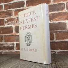 Thrice Greatest Hermes Vol 1 G.R.S. Mead HC 1964 Hermetic Gnosis picture