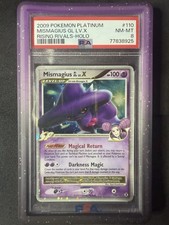2009 POKEMON PLATINUM RISING RIVALS MISMAGIUS GL LV.X #110 PSA 8 NM picture