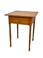 antique night stand Table  work sewing sheraton Softwood picture