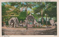 Shrine Mont Orkney Springs VA Shrine Of Transfiguration Linen Vintage Postcard picture