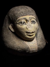 Genuine Ancient Egyptian Human Headed Canopic Jar Lid from New Kingdom period picture