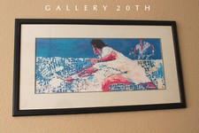 WOW RARE LEROY NEIMAN TENNIS ORIG LITHOGRAPH 70s ABSTRACT PAINTING ART MCM picture