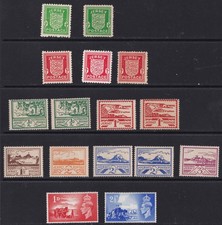 Jersey Stamps 1941-1944 WWII Set MNH SG1;d;2;d;e;3;a;4;a;5/8;7a;+C1/2 CV £153 picture