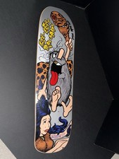 LEE RALPH Pocket Pistols Skateboard Deck Captain Caveman Screened SILVER picture