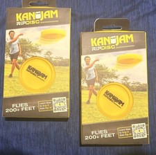 2 x BNIB KanJam RipDisk  Official KanJam Yellow Disc Glies 200+ Feet picture