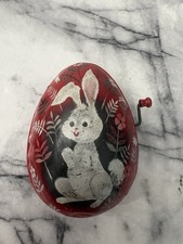 Vintage Mattel 1953 Tin Litho Easter Egg Wind Up Toy picture