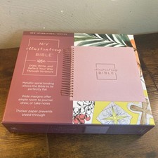 DaySpring NIV Illustrating Bible Pink Spiral Journaling Bible Wide Margins 80GSM picture