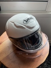 Shoei Rf-1400 Motorcycle Helmet Full Face Tinted  And Clear Visor White medium M picture