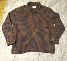 Madewell Easy Fit Houndstooth Style Button Down Shirt L Large Fall 2023 w Pocket picture