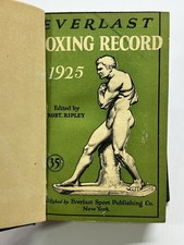 RARE Vintage 1925-1926 Everlast Boxing Record Book Hardcover Bound Multi-Year picture