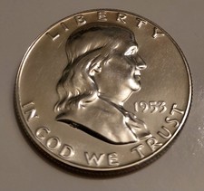 1953 Proof Franklin Silver 50¢ **VERY NICE COIN** (Stock Photo) picture