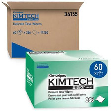 Kimberly Clark Kimwipes 34155  Delicate Task Wipers 1-Ply, 4.4 x 8.4 Case of 60 picture