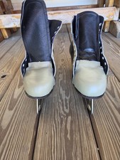 Vintage Canadian Flyer Men's Hockey Ice Skates Size 10 - With Original... picture
