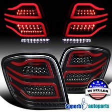 Fits 2006-2011 Mercedes ML-Class W164 Shiny Black LED Rear Brake Tail Lights picture