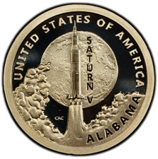 2024-S Proof Saturn V Rocket Alabama Innovation Dollar 1$ picture