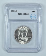 1953-S Franklin Half Dollar MS65 ICG picture