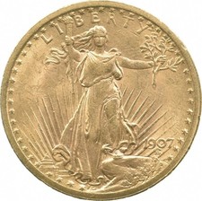 1907-1928 American Gold $20 Saint Gaudens Double Eagle BU Unc Random Date picture