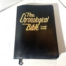 The Edward Reese Chronological Bible Vintage Large Print Black KJV 1977 Bible picture