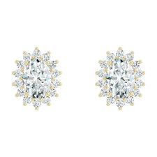 Oval Moissanite Stud Earrings for Women(Silver,Gold Plated) picture